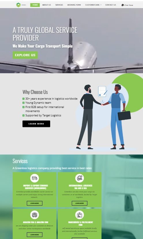 Greenbox website by Nash